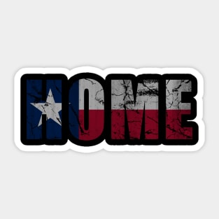 Texas Home Flag Texan Vintage Fade Sticker